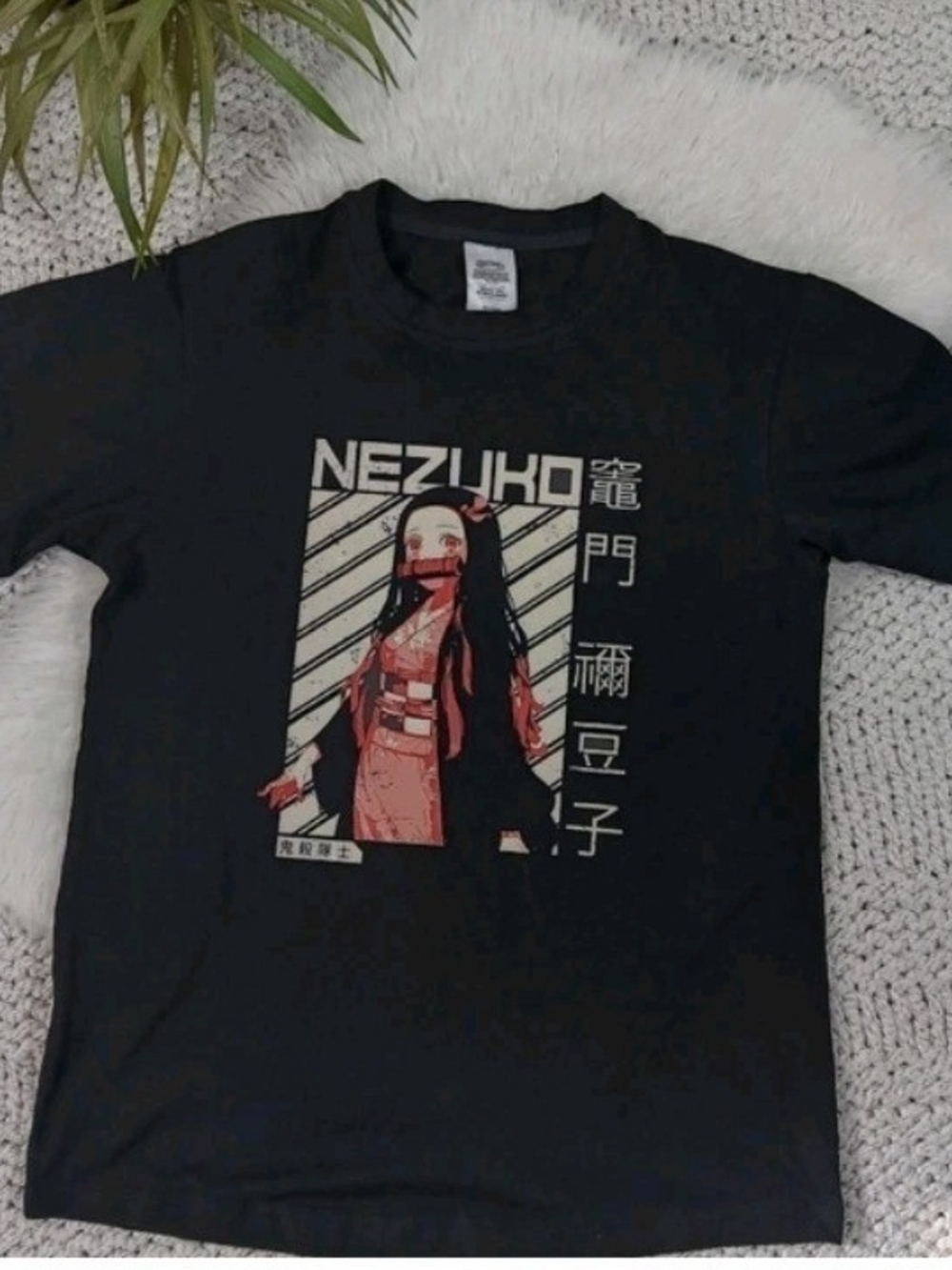 Demon Slayer Black Unisex Anime Nezuko Graphic Tee - Small